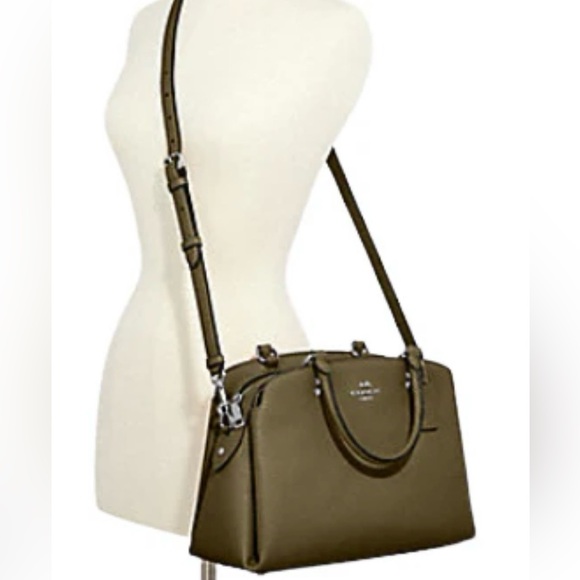 NWT Coach Leather LILLIE Carryall Satchel, Kelp Green $428 - Picture 9 of 10